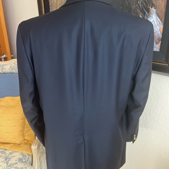 Ralph Lauren Navy Blazer Gold Buttons Size 42L - Picture 6 of 7